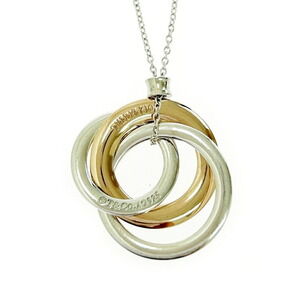 TIFFANY Co Silver Interlocking Circle Necklace